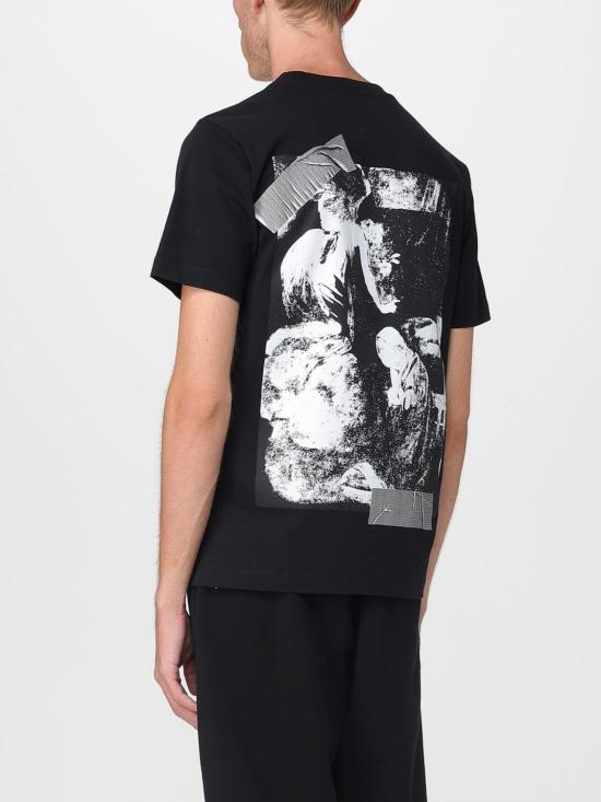 25FW 오프화이트 반팔 티셔츠 OMAA027F25JER00B 1001 Black - OFF WHITE