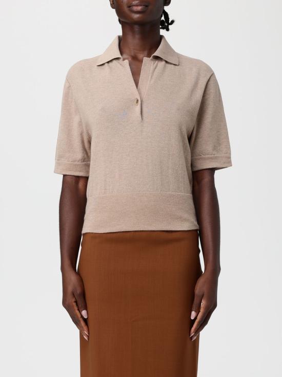 25FW 리비아나 콘티 폴로 티셔츠 F5WB05 V61 2 Biscuit
