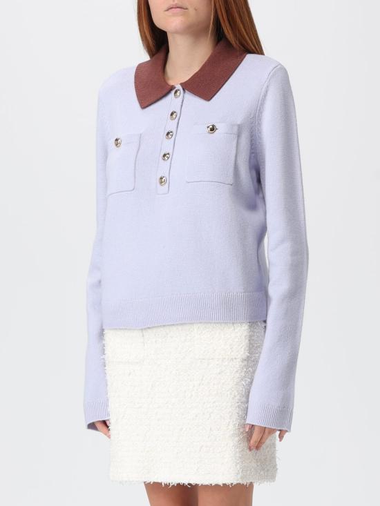 25FW 셀프 포트레이트 폴로 티셔츠 AW25021TBL Blue - SELF PORTRAIT