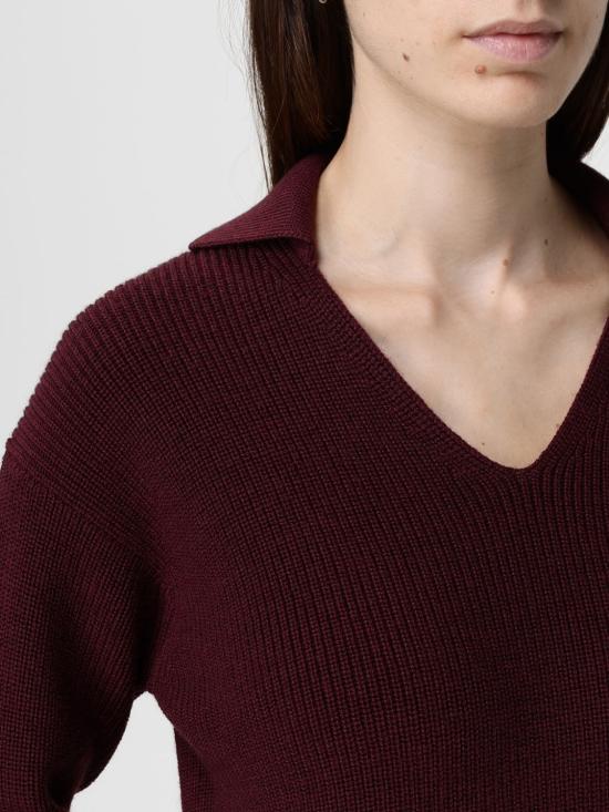 25FW 막스마라 폴로 티셔츠 2526366068600 009 Burgundy - MAX MARA