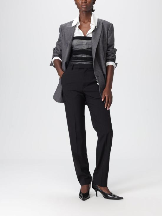 25FW MM6 메종마르지엘라 스트레이트 팬츠 S62KB0248M35436 899 Black - MM6 MAISON MARGIELA