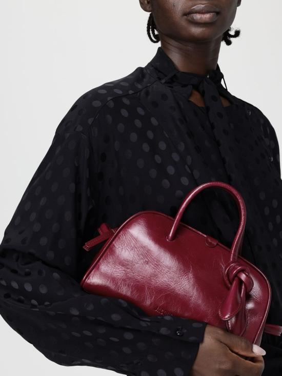 25FW 자크뮈스 TURISMO 투리스모 소프트 스몰 볼링 토트벡  BAW00416AC20C01 490 Burgundy - JACQUEMUS