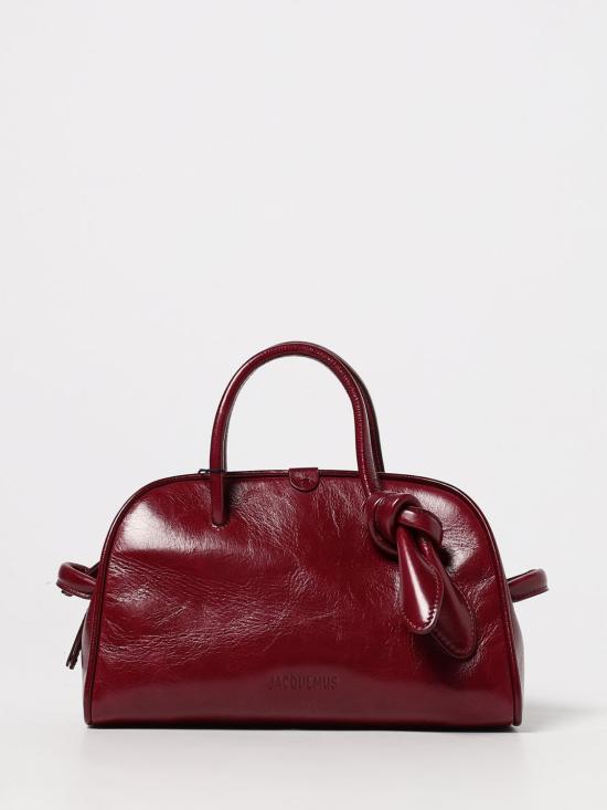 25FW 자크뮈스 TURISMO 투리스모 소프트 스몰 볼링 토트벡  BAW00416AC20C01 490 Burgundy