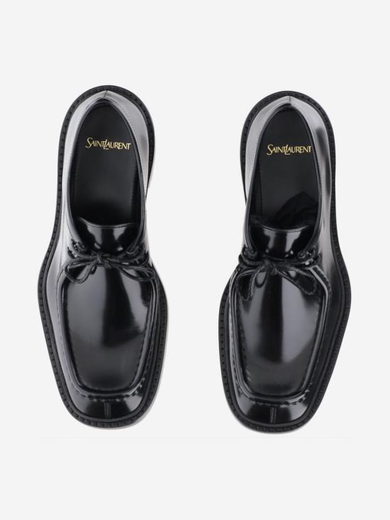 25FW 생로랑 로퍼 845067AAEHH 1000 Black - SAINT LAURENT