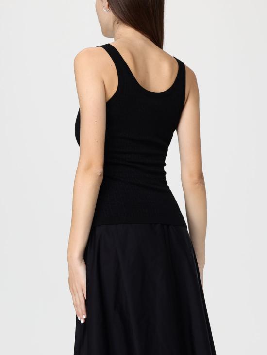 25FW 엘리자베타프랜치 반팔 티셔츠 TK58S 110 Black - ELISABETTA FRANCHI