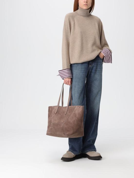 25FW 브루넬로 쿠치넬리 터틀넥 M12709803 C077 Beige - BRUNELLO CUCINELLI