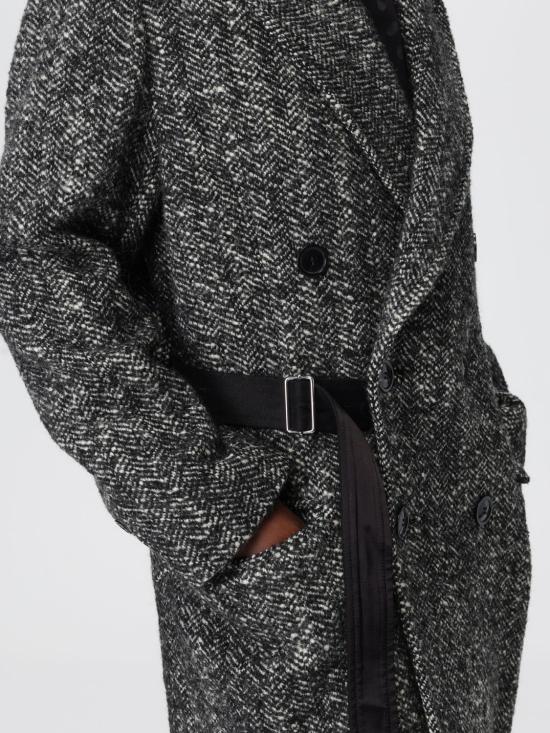 25FW 이자벨마랑 헤링본 더블 브레스티드 코트 MA0468FAC4D01I BKEC Grey - ISABEL MARANT