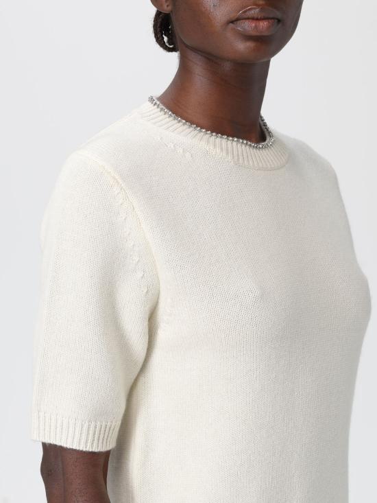 25FW 세미쿠튀르 스웨터 Y5WD30 A38 1 White - SEMI-COUTURE