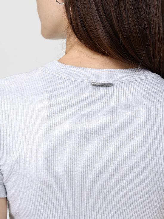 25FW 브루넬로 쿠치넬리 반팔 티셔츠 MP934EF800 C001 Silver - BRUNELLO CUCINELLI