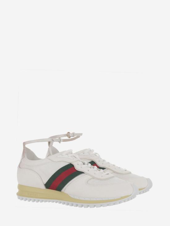 25FW 구찌 리모션 레이스업 스웨이드 스니커즈 832918AAEZM 9067 White - GUCCI