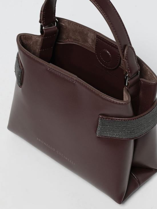 25FW 브루넬로 쿠치넬리 토트백 MBTKD2499 C4181 Burgundy - BRUNELLO CUCINELLI