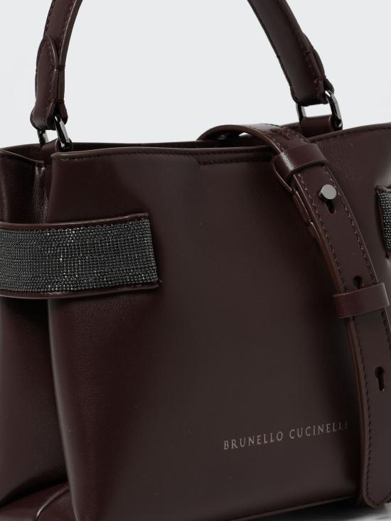 25FW 브루넬로 쿠치넬리 토트백 MBTKD2499 C4181 Burgundy - BRUNELLO CUCINELLI