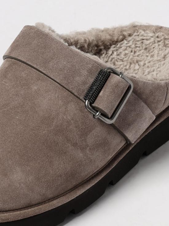 25FW 브루넬로 쿠치넬리 뮬/슬리퍼 MZSFG3120 C2659 Dove Grey - BRUNELLO CUCINELLI