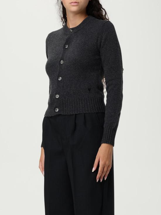 25FW 아미 ADC 캐시미어 가디건 FKC364005 020 Grey - AMI