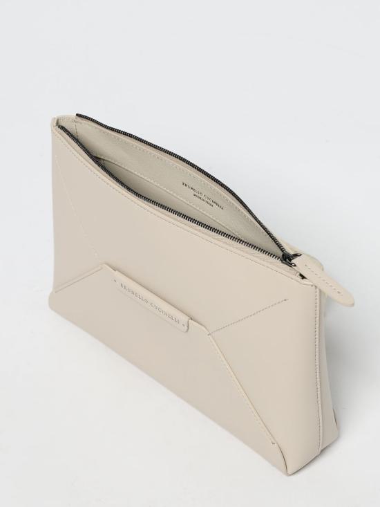 25FW 브루넬로 쿠치넬리 클러치/파우치 MWTKM2704 C8905 Yellow Cream - BRUNELLO CUCINELLI