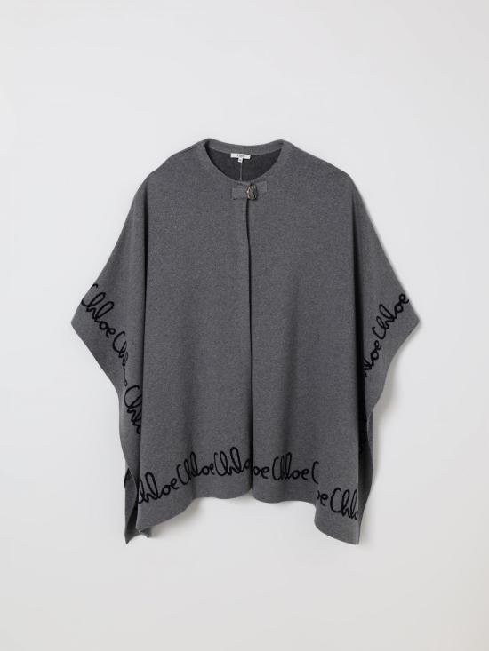25FW [키즈] 끌로에 로고 자수 판초 C20667 A46 Grey