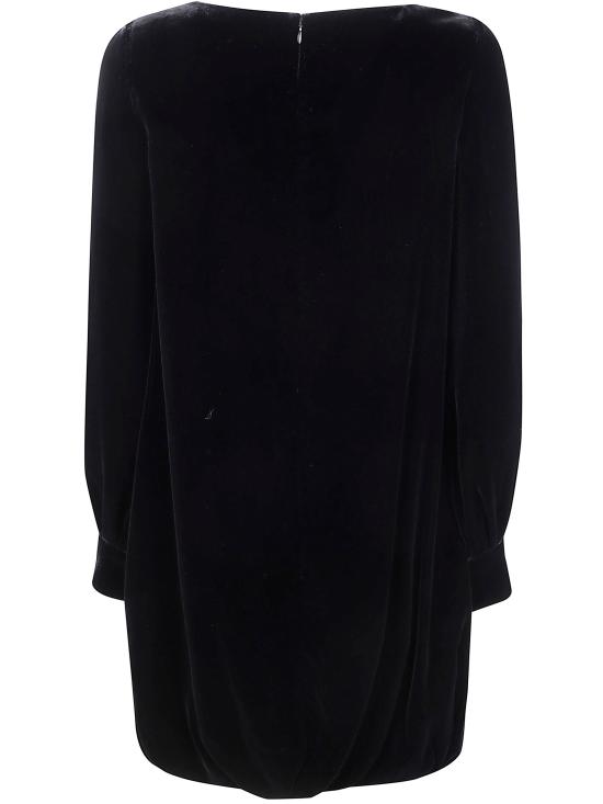 25FW 엠포리오 아르마니 미디 원피스 EW002655TE11088 UC001 BLACK - EMPORIO ARMANI