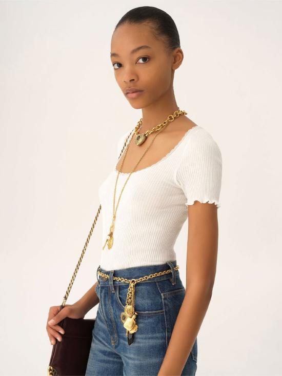 25FW 끌로에 반팔 티셔츠 CH25WJH02185 101 WHITE - CHLOE