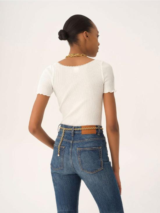 25FW 끌로에 반팔 티셔츠 CH25WJH02185 101 WHITE - CHLOE