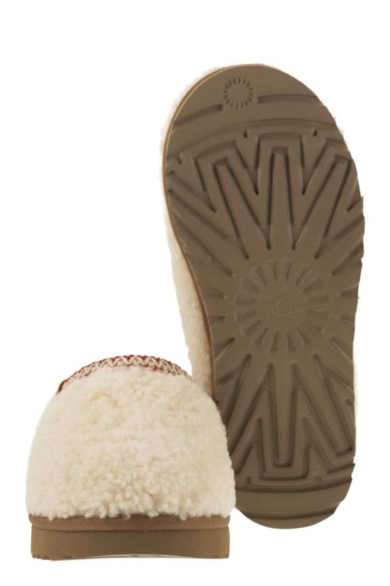  어그 맥시 컬리 타스만 슬리퍼 1158356 NAT WHITE - UGG