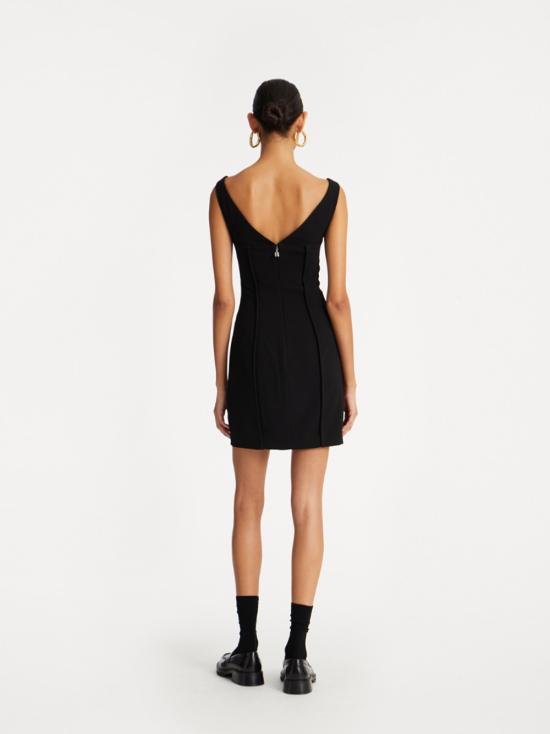 25FW 로테이트 바이 크리스텐슨 미디 원피스 114515100 BLACK - ROTATE BY BIRGERCHRISTENSEN