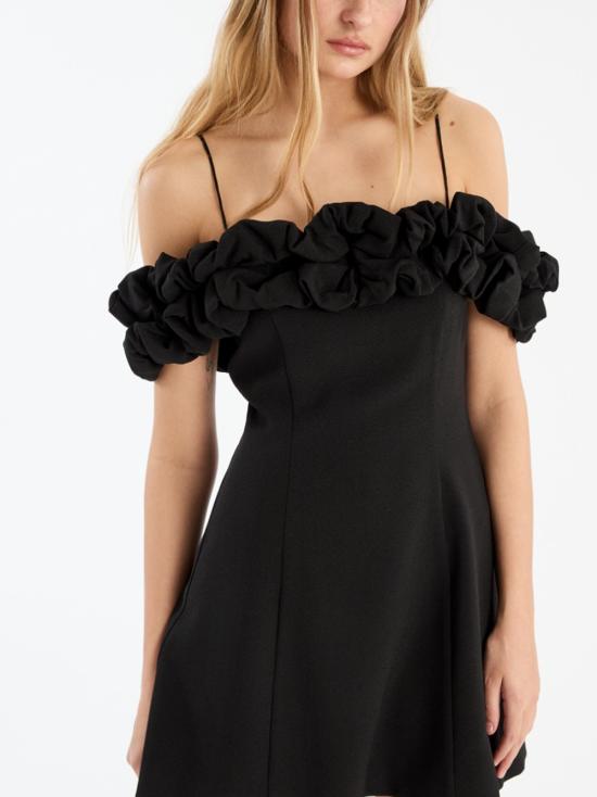 25FW 로테이트 바이 크리스텐슨 미디 원피스 114670100 BLACK - ROTATE BY BIRGERCHRISTENSEN