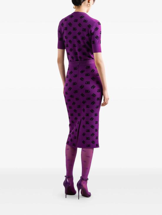 25FW 돌체앤가바나 미디 스커트 FXO25TJGMB3F1540 PURPLE - DOLCE & GABBANA