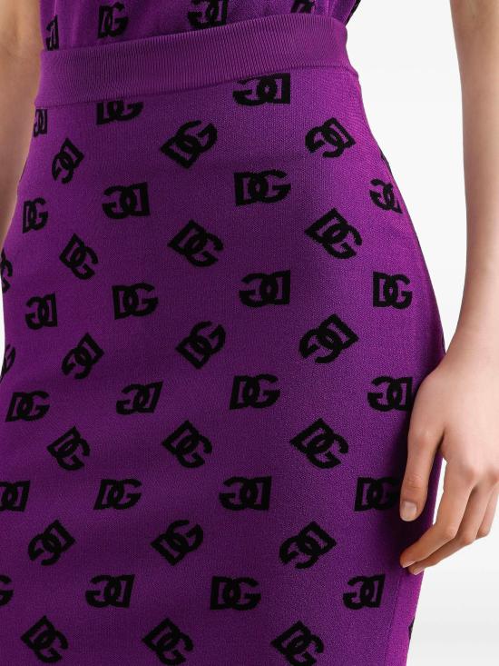 25FW 돌체앤가바나 미디 스커트 FXO25TJGMB3F1540 PURPLE - DOLCE & GABBANA