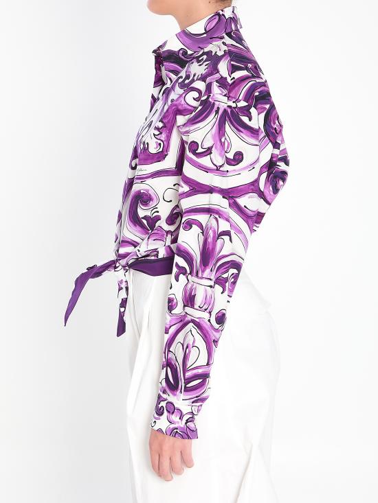 25FW 돌체앤가바나 블라우스 F5T76TFI5JPHP5DQ PURPLE - DOLCE & GABBANA