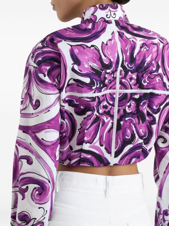 25FW 돌체앤가바나 블라우스 F5T76TFI5JPHP5DQ PURPLE - DOLCE & GABBANA