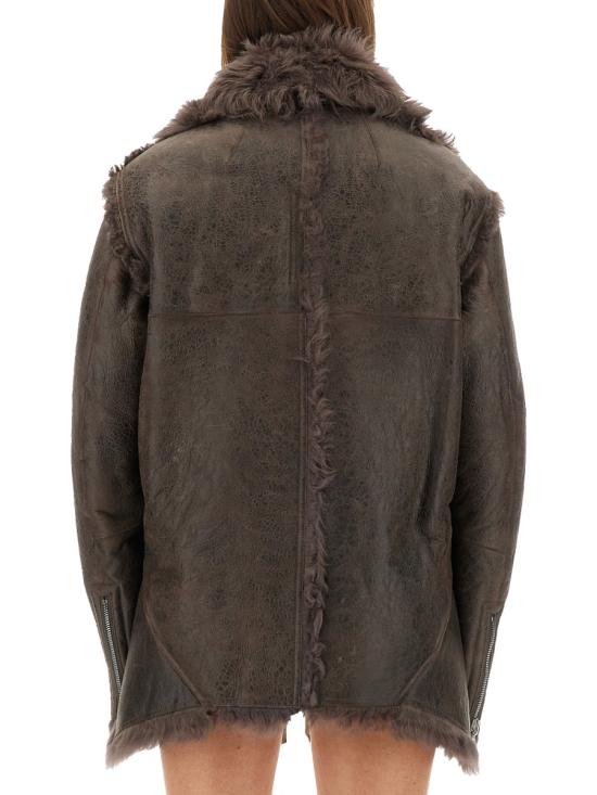 25FW 릭 오웬스 가죽 자켓 RP02E4722LSHTR78 BROWN