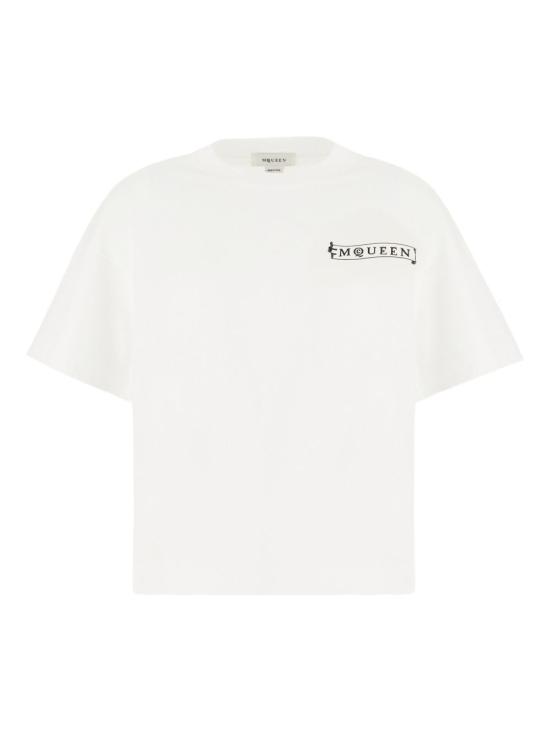 25FW 알렉산더 맥퀸 반팔 티셔츠 838554QZAPG0900 WHITE