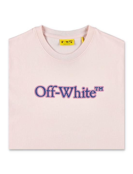 25FW [키즈] 오프화이트 티셔츠 OGAA001F25JER001 3C45 Rosa - OFF WHITE