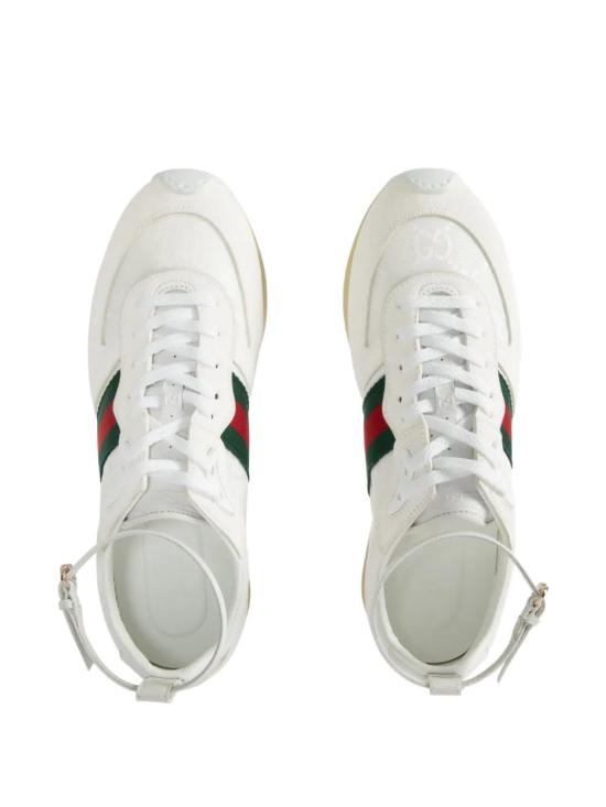 25FW 구찌 리모션 레이스업 스웨이드 스니커즈 832918AAEZM9067 WHITE - GUCCI