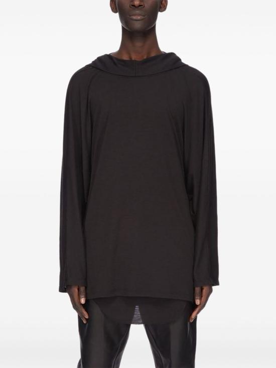 25FW 릭 오웬스 후드 티셔츠 RR02E1502JSW09 BLACK