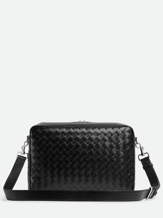 25FW 보테가베네타 라지 인트레치아토 카메라 백 843857V2HL18803 BLACK - BOTTEGA VENETA