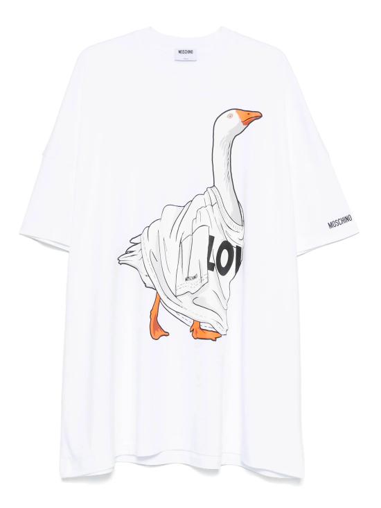 25FW 모스키노 미디 원피스 J045155421001 WHITE