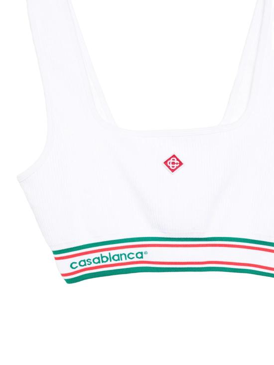 25FW 카사블랑카 반팔 티셔츠 WAW25ACT02601 WHITE - CASABLANCA