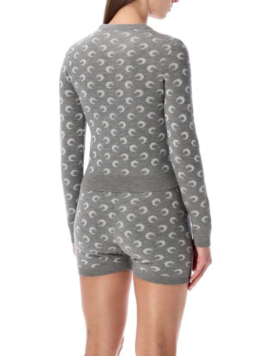 25FW 마린세르 문 자카드 니트 스웨터 WTK014BCKNI0530GR60 GREY - MARINE SERRE