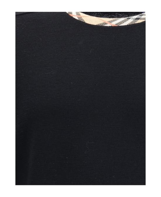 25FW 버버리 버버리 체크 트리밍 울 스웨터 8112148A1189 BLACK - BURBERRY