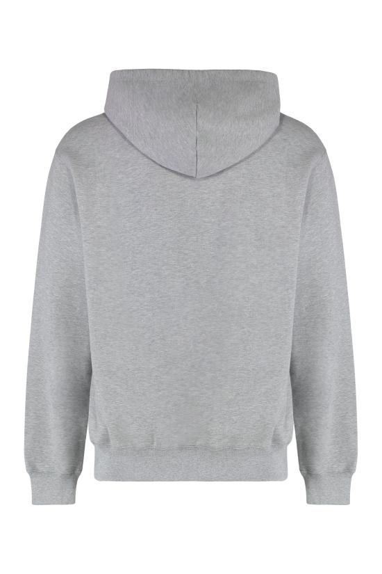 25FW 구찌 로고 프린트 코튼 저지 후드 티셔츠 788771XJHDP1230 GREY - GUCCI