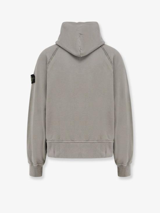 25FW 스톤 아일랜드 6100023 브러쉬드 오가닉 코튼 플리스 오버사이즈 후드 티셔츠 K2S156100023S0A20V006B GREY - STONE ISLAND