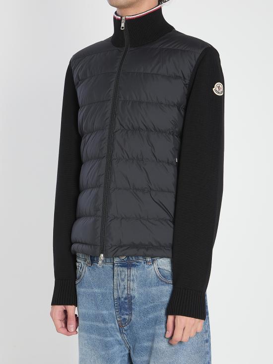 25FW 몽클레어 패딩 집업 코튼 가디건 K20919B00003M1367999 BLACK - MONCLER