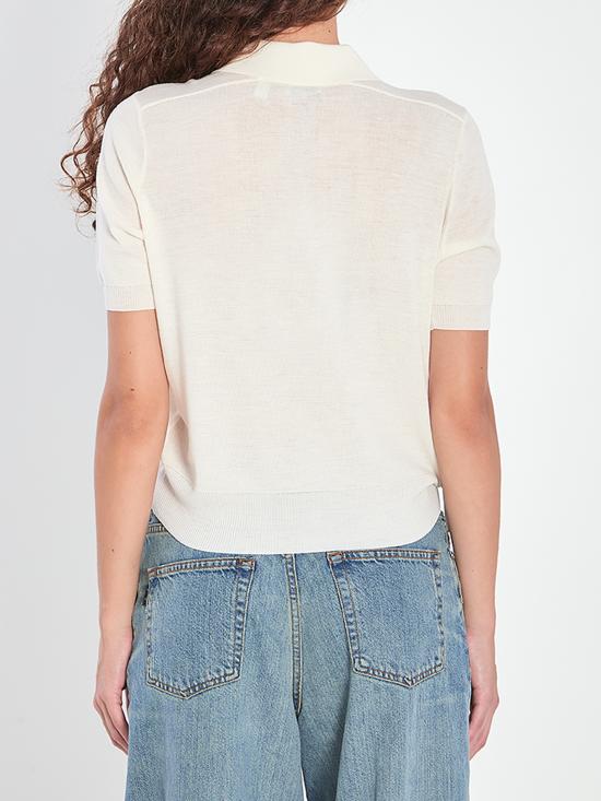 25FW 버버리 울 폴로 셔츠 8112168B7078 WHITE - BURBERRY