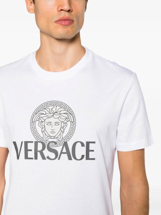 25FW 베르사체 반팔 티셔츠 10142261A100881W000 WHITE - VERSACE