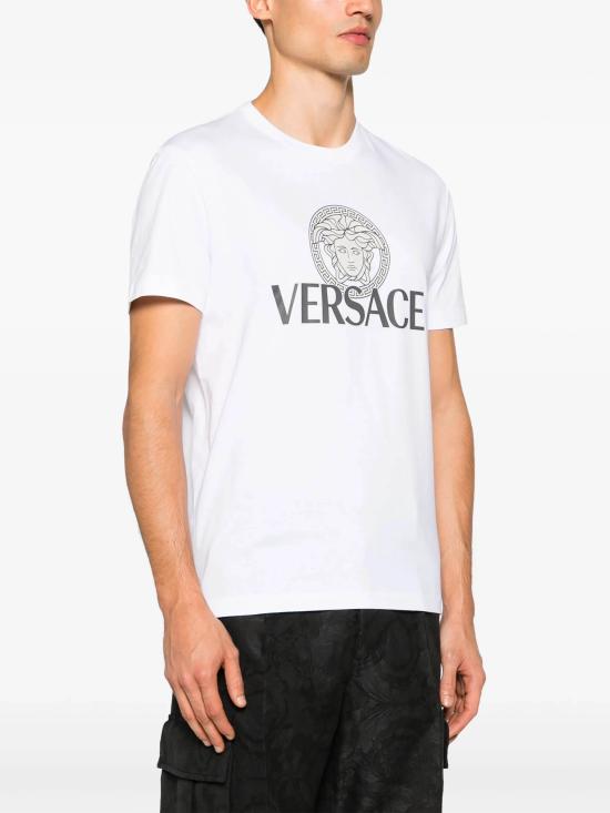 25FW 베르사체 반팔 티셔츠 10142261A100881W000 WHITE - VERSACE