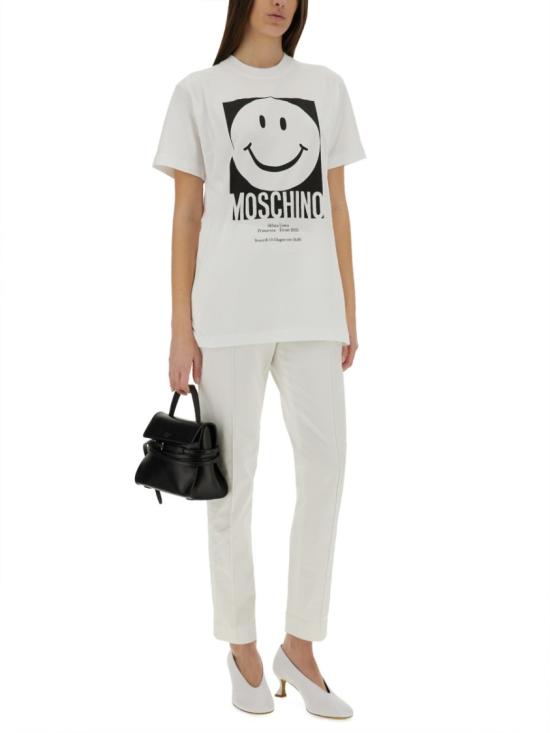  모스키노 반팔 티셔츠 07160541 1001 White - MOSCHINO