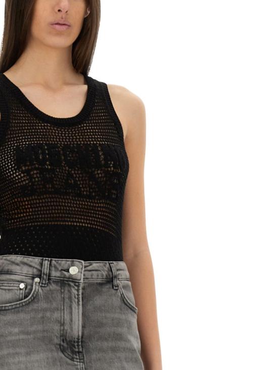  모스키노 민소매 티셔츠 08843701 0555 Black - MOSCHINO