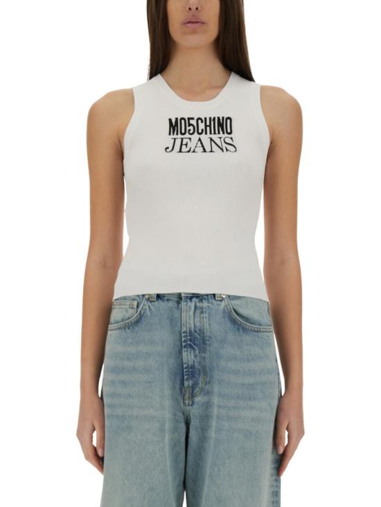 25SS 모스키노 민소매 티셔츠 08873203 1002 White