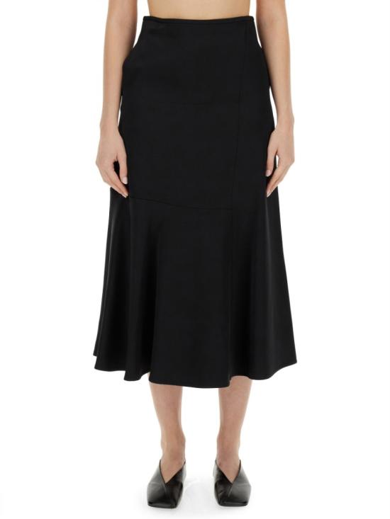  질샌더 롱 스커트 J01MA0132 J65112001 Black